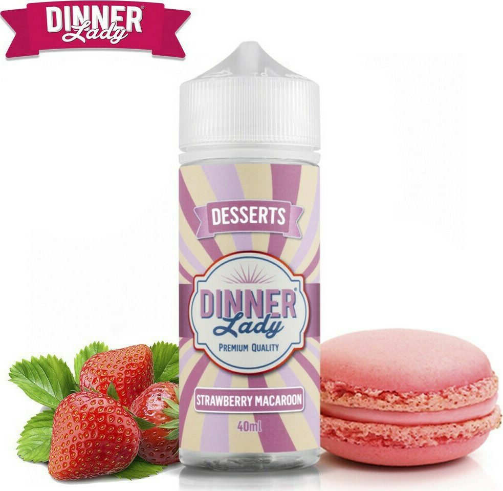Strawberry Macaroon 40/120ML Desserts Range By Dinner Lady